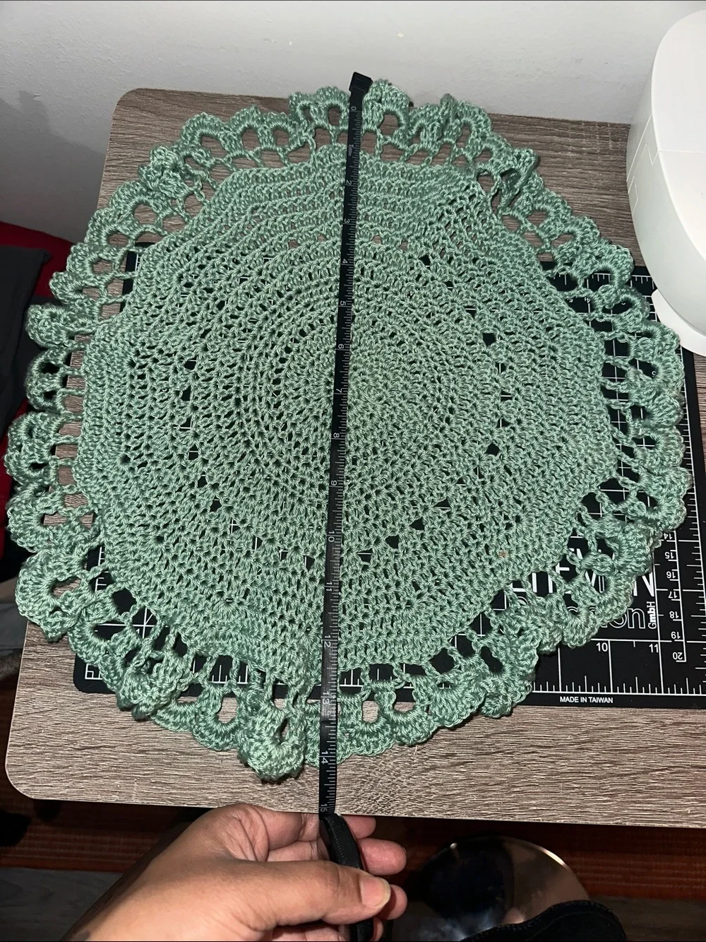 Crochet Doilies bundle - Sage Green, Peach & Bright Orange